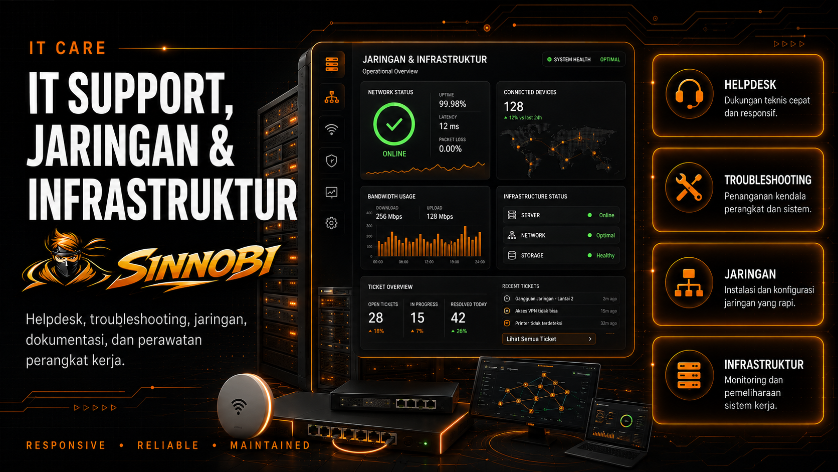 IT Support, Jaringan & Infrastruktur